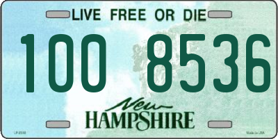 NH license plate 1008536