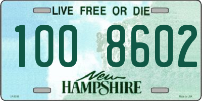 NH license plate 1008602
