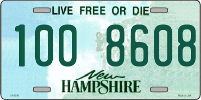 NH license plate 1008608