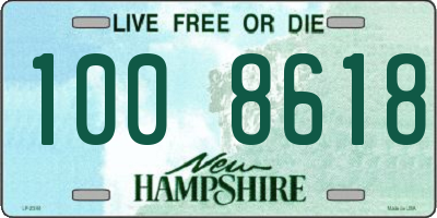 NH license plate 1008618