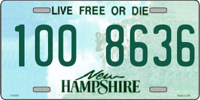 NH license plate 1008636