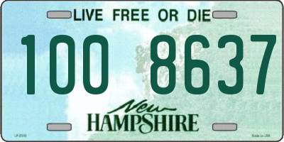 NH license plate 1008637