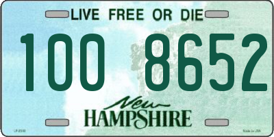 NH license plate 1008652
