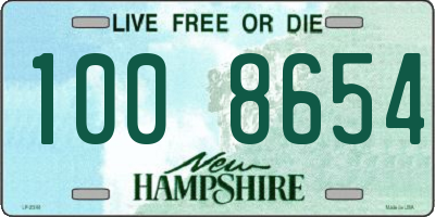 NH license plate 1008654