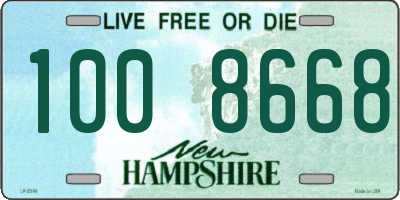 NH license plate 1008668