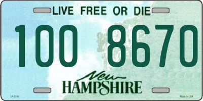 NH license plate 1008670