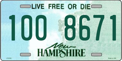 NH license plate 1008671