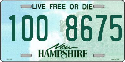 NH license plate 1008675