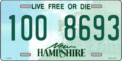 NH license plate 1008693
