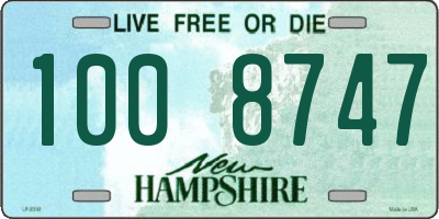 NH license plate 1008747