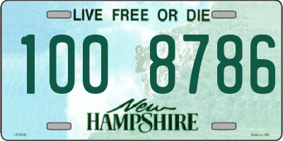 NH license plate 1008786