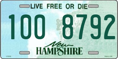 NH license plate 1008792