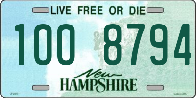 NH license plate 1008794