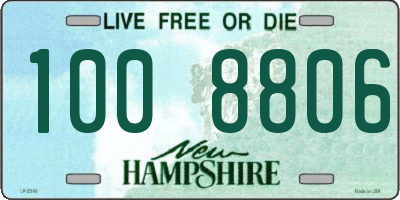 NH license plate 1008806