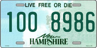 NH license plate 1008986