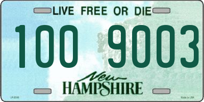 NH license plate 1009003