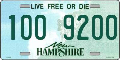 NH license plate 1009200