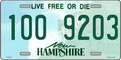 NH license plate 1009203