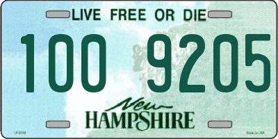 NH license plate 1009205