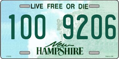 NH license plate 1009206