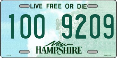 NH license plate 1009209