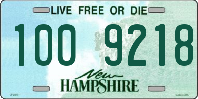 NH license plate 1009218