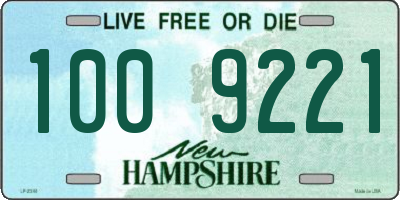 NH license plate 1009221