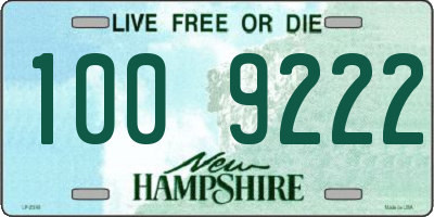 NH license plate 1009222