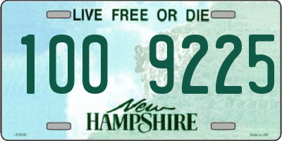 NH license plate 1009225