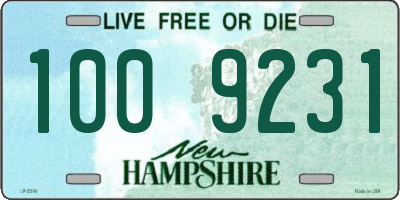 NH license plate 1009231