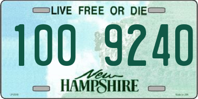 NH license plate 1009240