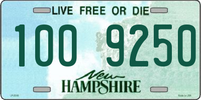 NH license plate 1009250