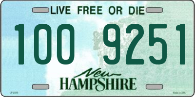 NH license plate 1009251