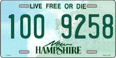 NH license plate 1009258