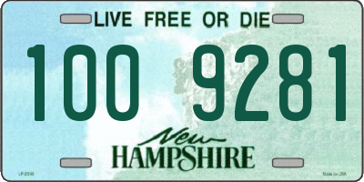 NH license plate 1009281