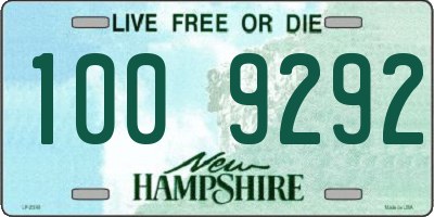NH license plate 1009292