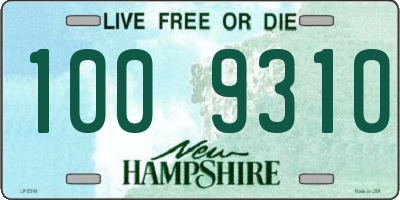 NH license plate 1009310