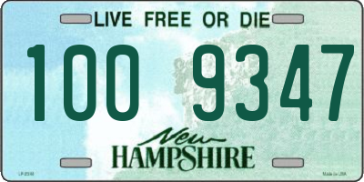 NH license plate 1009347