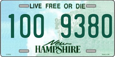 NH license plate 1009380