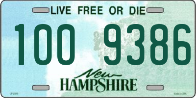 NH license plate 1009386