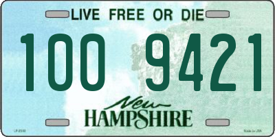 NH license plate 1009421