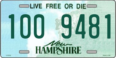 NH license plate 1009481