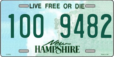 NH license plate 1009482