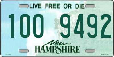 NH license plate 1009492