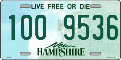 NH license plate 1009536