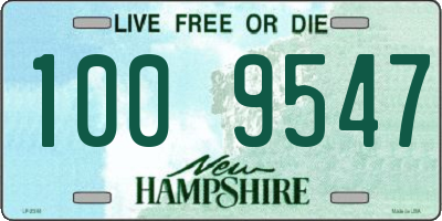 NH license plate 1009547