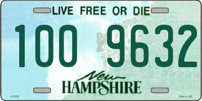 NH license plate 1009632