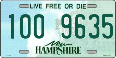 NH license plate 1009635