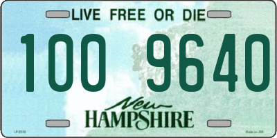 NH license plate 1009640