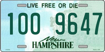 NH license plate 1009647